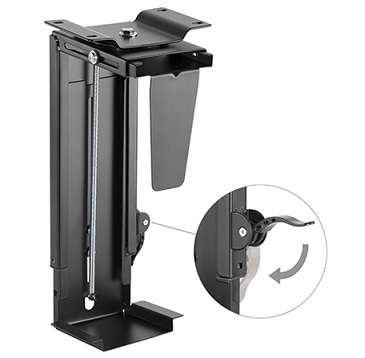 מעמד למחשב חיבור מתחת לשולחן משקל נשיאה עד 10 קילו שחור לומי Lumi CPB-19 Steplessly Adjustable Under-Desk CPU Mount